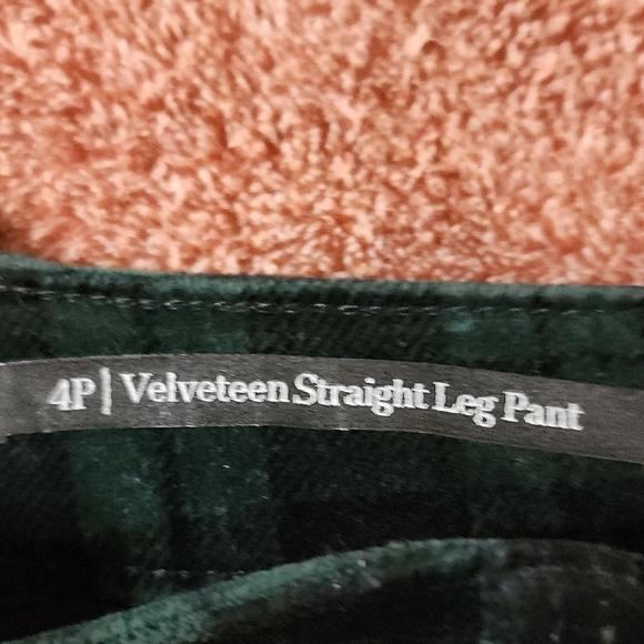 Talbots Dark Green Plaid Corduroy Pants - Picture 3 of 9